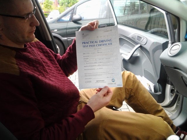 First time driving test pass celebration with Drive Fleet instructor